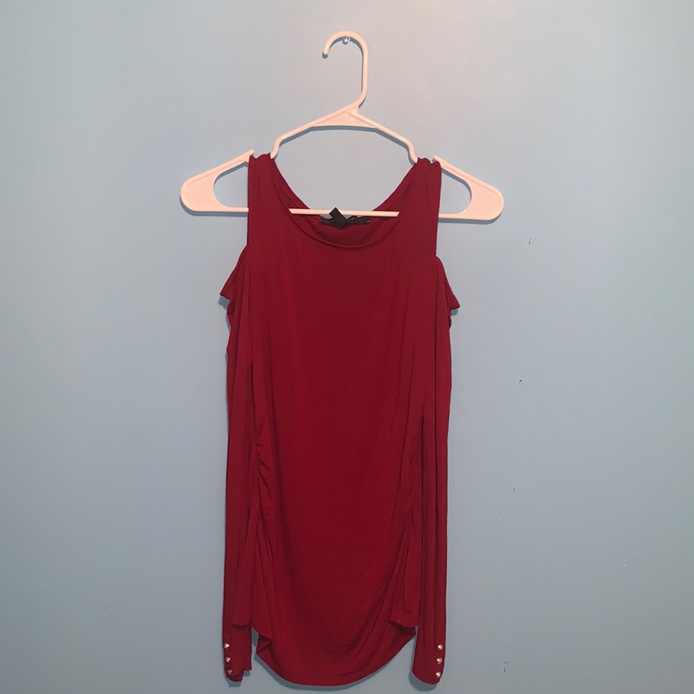 (2/$25) White House Black Market Shoulder-less Top